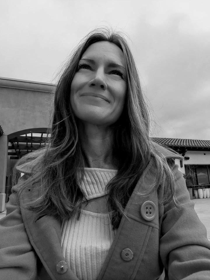 The author at a neighborhood coffee shop