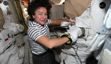 Astronaut preps spacesuit for upcoming spacewalk | National