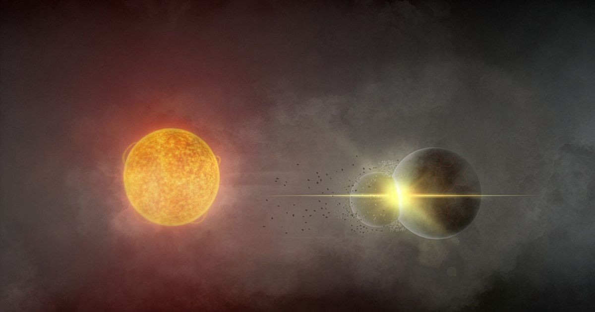 2 planets collide 11,000 light-years from Earth in rare sight