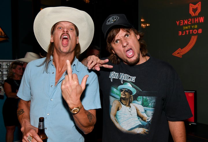 Kid Rock and podcaster Theo Von at an event in Nashville, Tenn., in 2025.