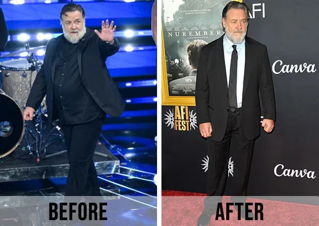 Russell Crowe weight loss before and after