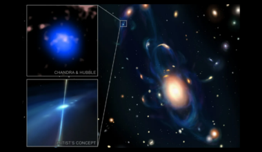 Illustration shows the cosmic origin point of gamma-ray burst GRB 230906A tracked back to colliding neutron stars