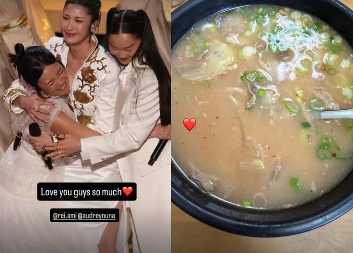 EJAE, center, with Audrey Nuna, right, and Rei Ami / Captured from EJAE's social media