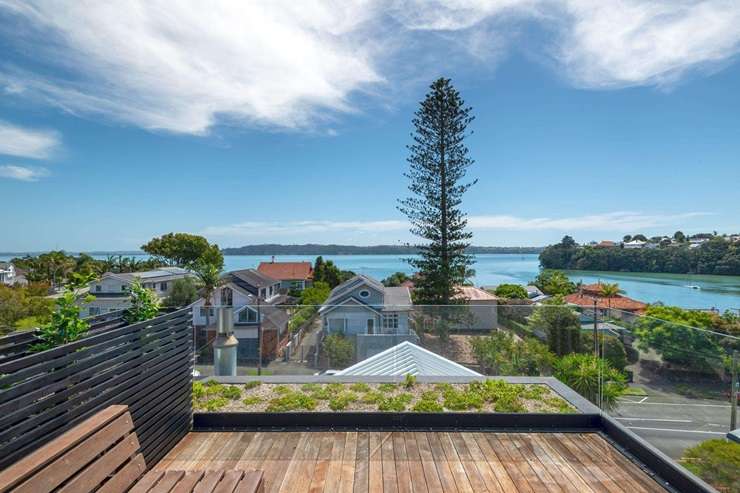 Architect Tim Dorrington and his photographer wife Emma-Jane Hetherington are selling their family home at 72 West End Road, in Auckland's Westmere. Photo / Supplied
