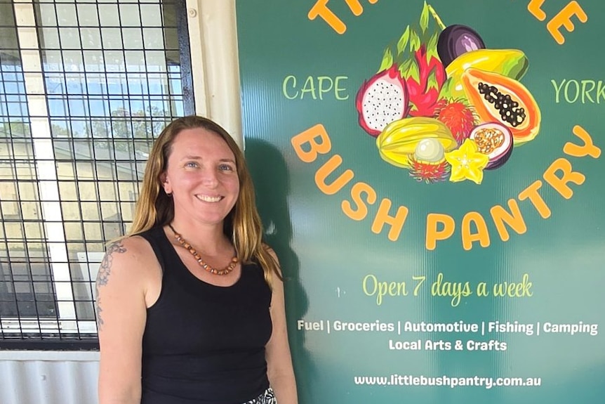 portrait of woman in a remote store