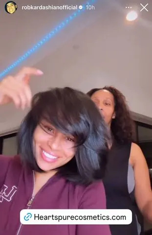 Rob Kardashian posts Blac Chyna's haircare promotional video on his Instagram StoriesCredit: Rob Kardashian/Instagram