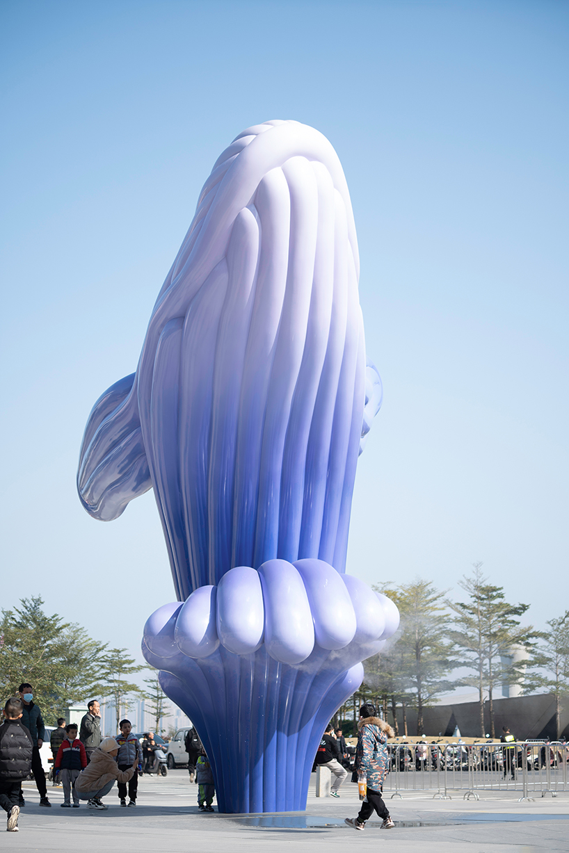 9 metre stainless steel whale sculpture installed in zhanjiang china by ferdi b dick 2