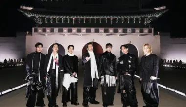 Kpop group BTS posing for photographs upon their arrival for ‘BTS The Comeback Live Arirang’ concert in central Seoul on March 21, 2026.