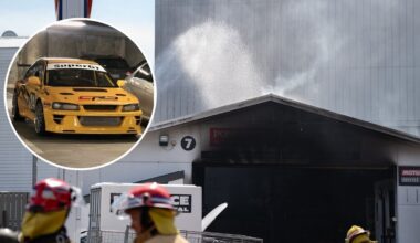 Auckland Subaru 22B race car destroyed in Ponsonby Automotive fire amid FENZ engine failure