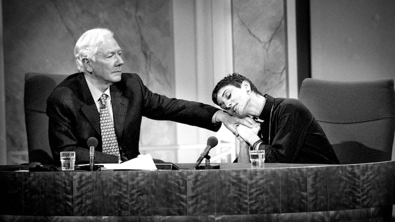 The Late Late Show: Gay Byrne and Sinead O'Connor on May 21st, 1999. Photograph: David Conachy/Independent News and Media/Getty Images