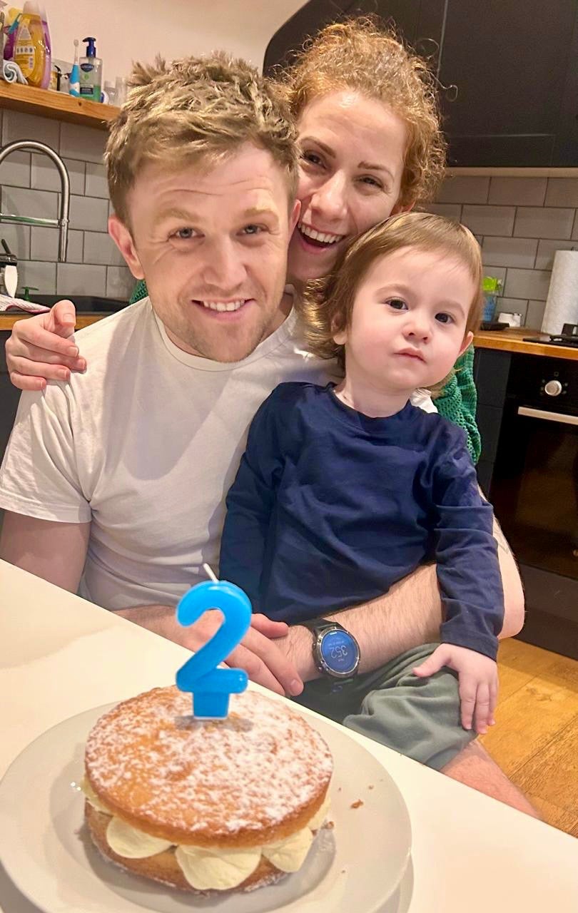 Casey pictured with his parents Sean and Silviya Mcintyre who say a lab grown food pipe would be 