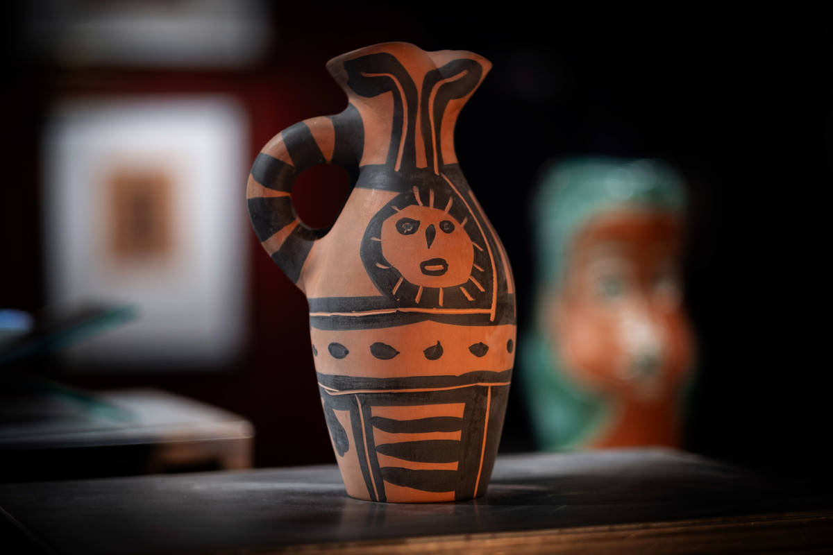 ceramic pot by picasso in exhibition at castle fine art manchester