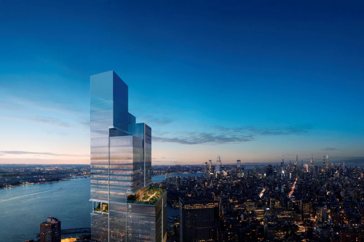 A 55-story, 373-meter skyscraper will be erected in place of the Twin Towers in New York, with capacity for 10.000 people and over 180 m²