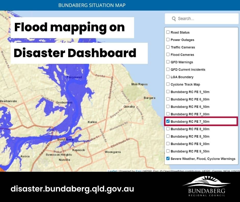Flood gauge mapping on Disaster Dashboard – Bundaberg Now