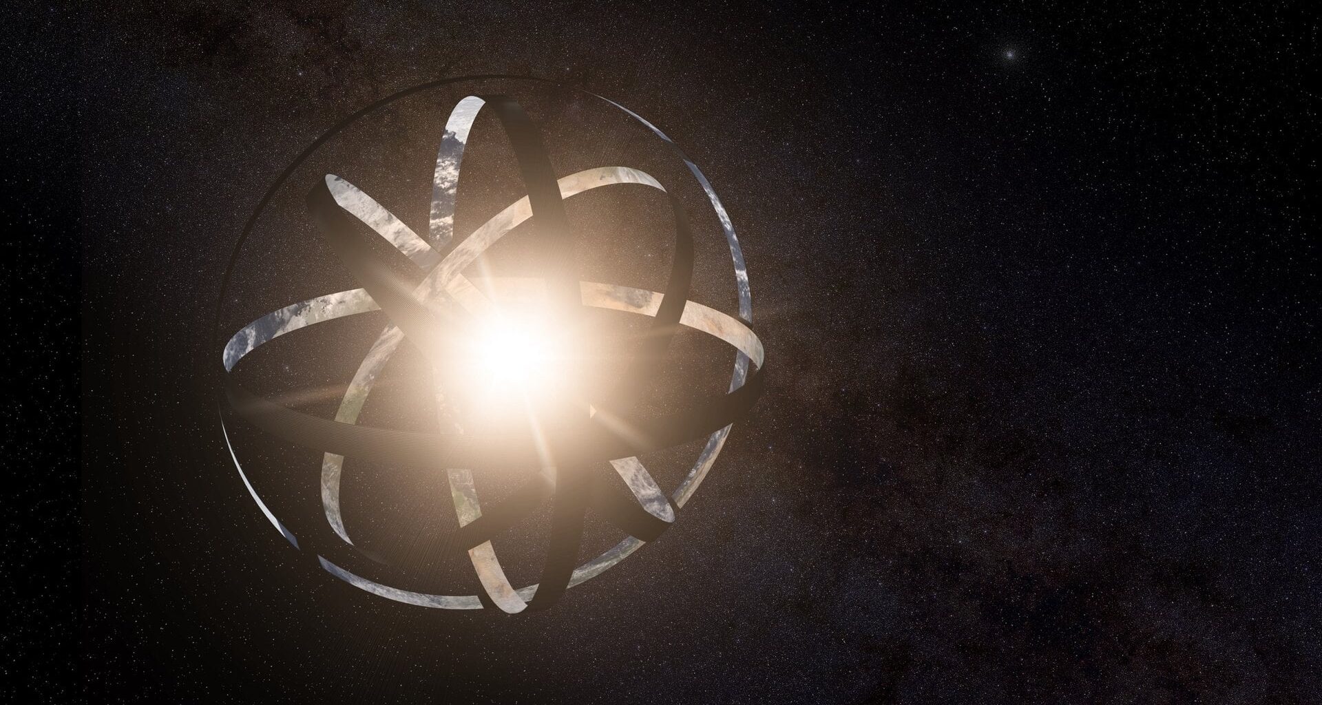 Megastructures like Dyson Bubbles, Swarms, and Stellar Engines could be designed to be passively stable. Credit: Kevin Gill