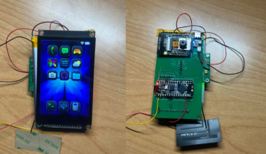 Front and back of the prototype phone