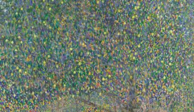 Gustav Klimt's "Pear Tree, 1903 (reworked by the artist 1903/1918)." Oil and casein on canvas, at the Harvard Art Museums.