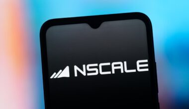 Nscale logo shown on a smartphone screen