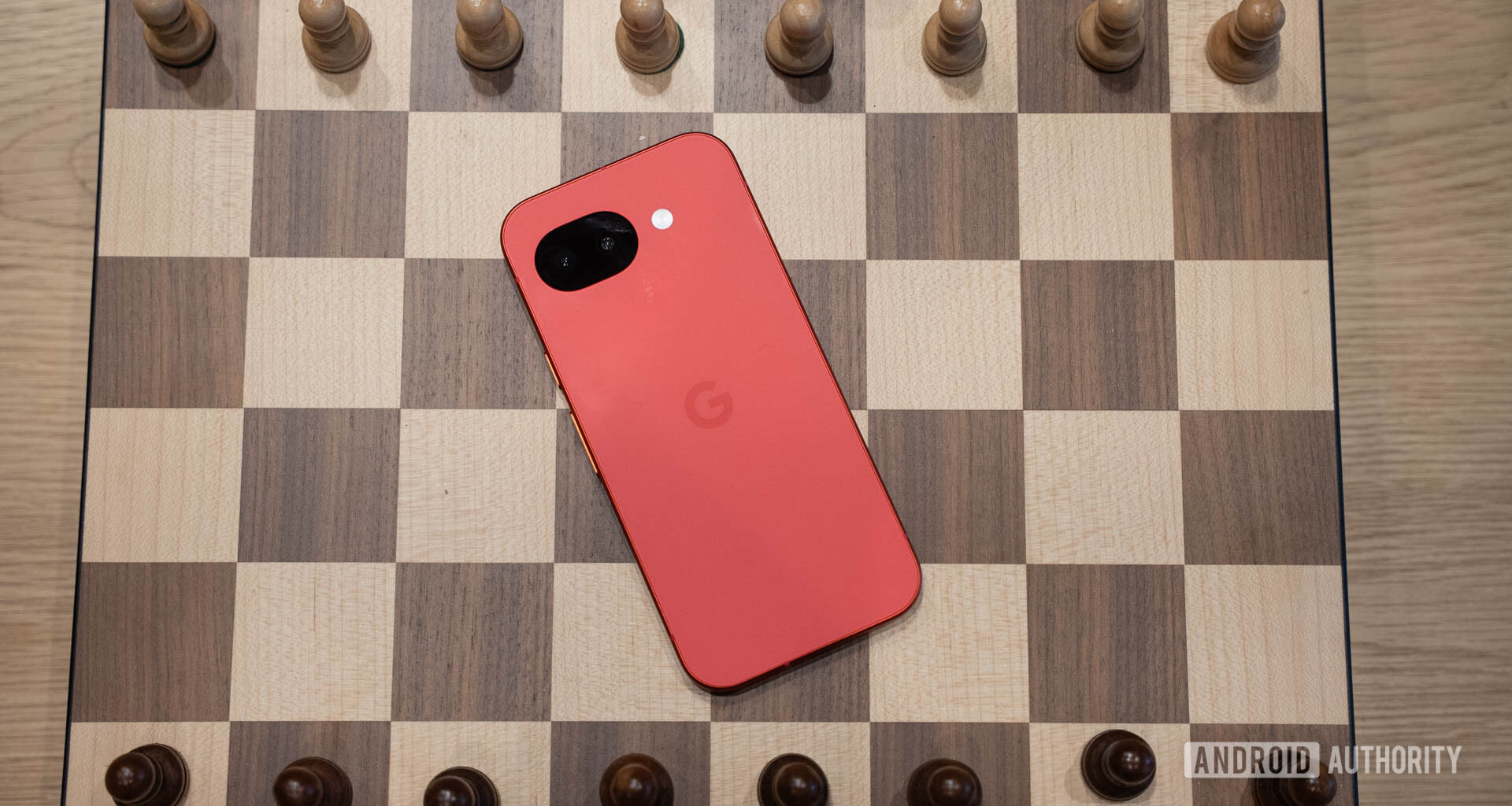 Google Pixel 10a Berry on Chess Board
