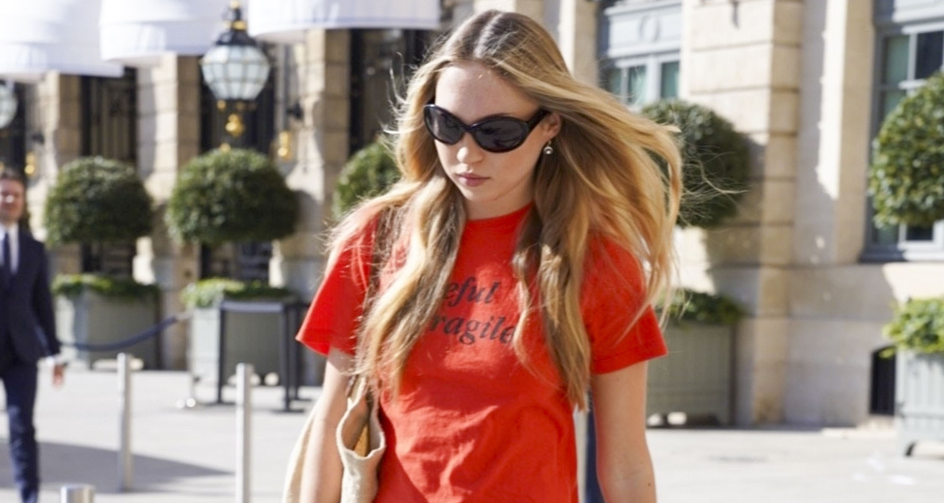 An image of Lila Moss whilst out in Paris.