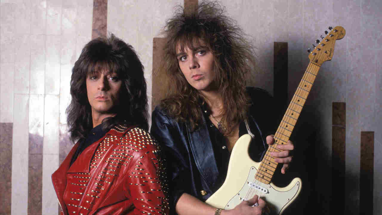 Yngwie Malmsteen and Joe Lynn Turner posing for a photograph