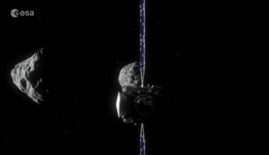 Hera approaching Didymos asteroids