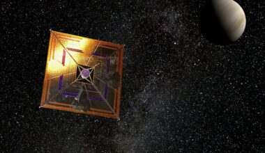 Artist's depiction of the IKAROS solar sail launched by JAXA. Credit - Andrzej Mirecki