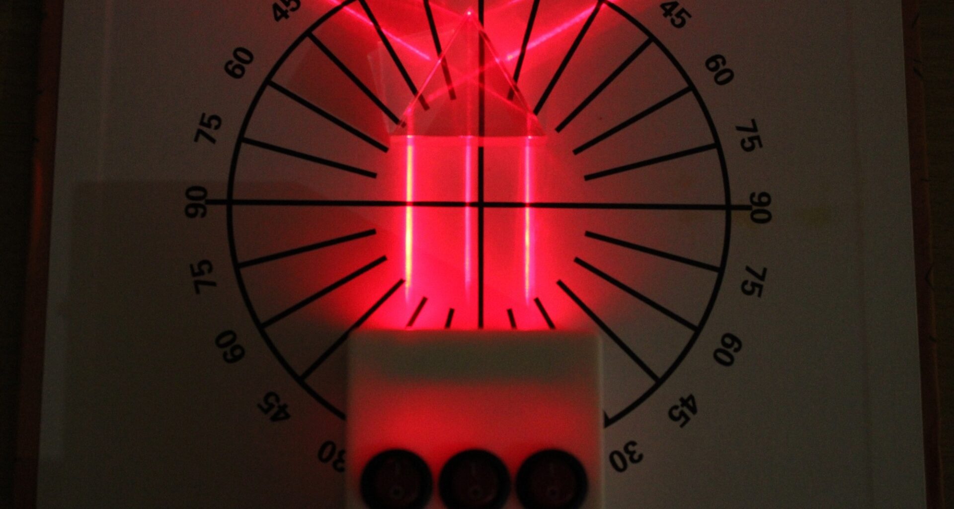 Optical box experiment showing behaviour of lasers