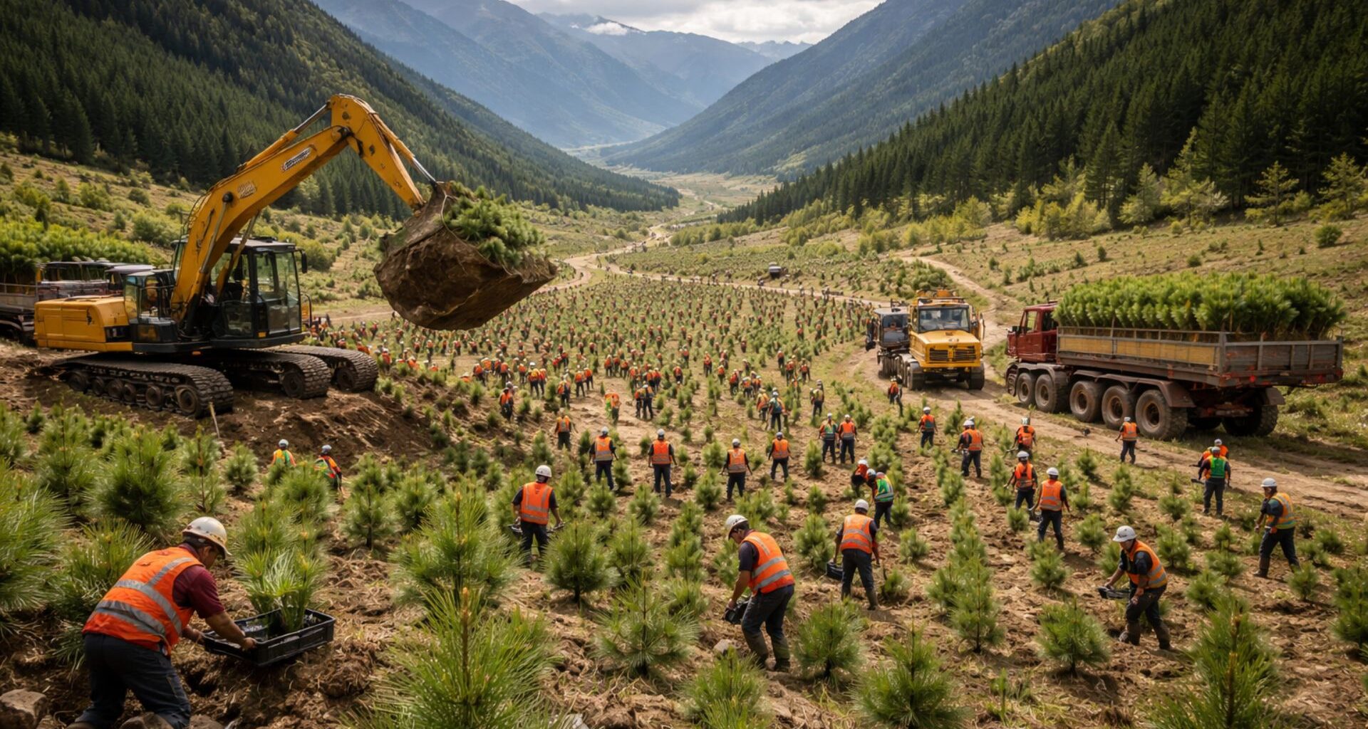 New Zealand faces an encroachment of invasive pine trees that are reducing water levels in river basins; the government is investing millions to control the wilding conifers.