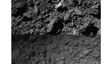 Images of the surface of Ryugu taken by the navigation camera on Hayabusa-2. Credit - JAXA, Chiba Institute of Technology, University of Tokyo, Kochi University, Rikkyo University, Nagoya University, Meiji University, University of Aizu, AIST