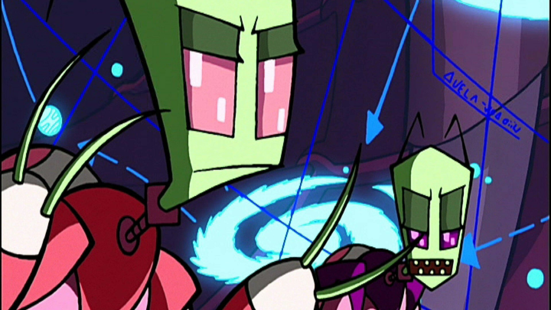 Screenshot from the sci-fi cartoon series Invader Zim