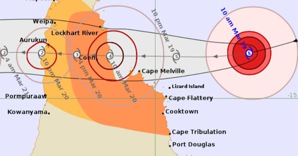 Queensland town awaits fury as cyclone upgraded to category five