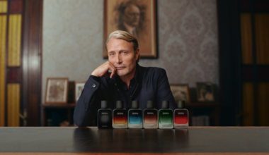 Mads Mikkelsen fronting Zegna's campaign for the "Memorie" fragrance collection.