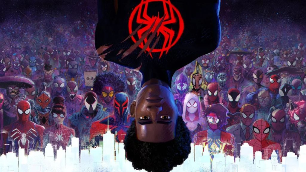 Miles Morales and the alternate universe Spider-People in Across the Spider-Verse
