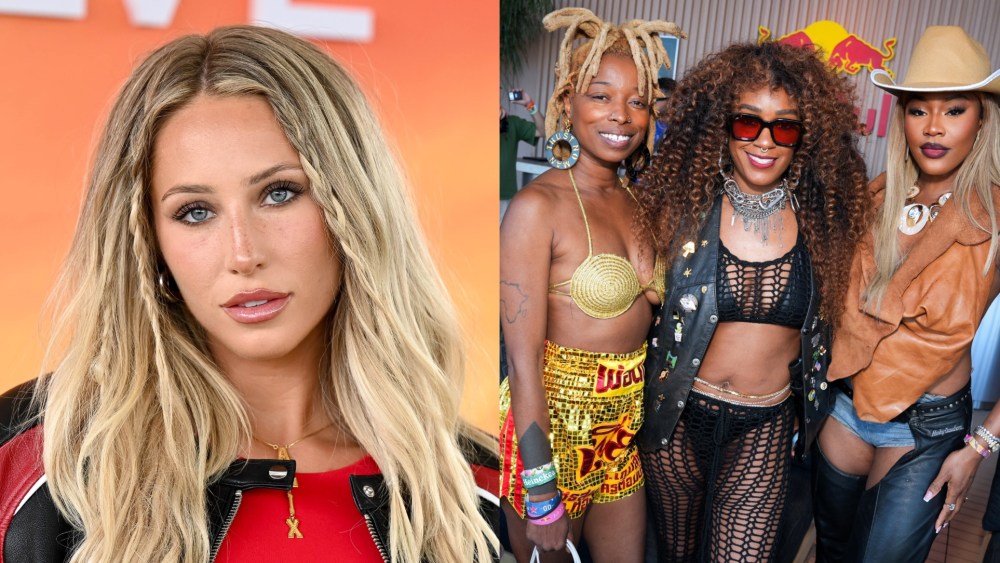 Alix Earle and Coachella festival-goers.