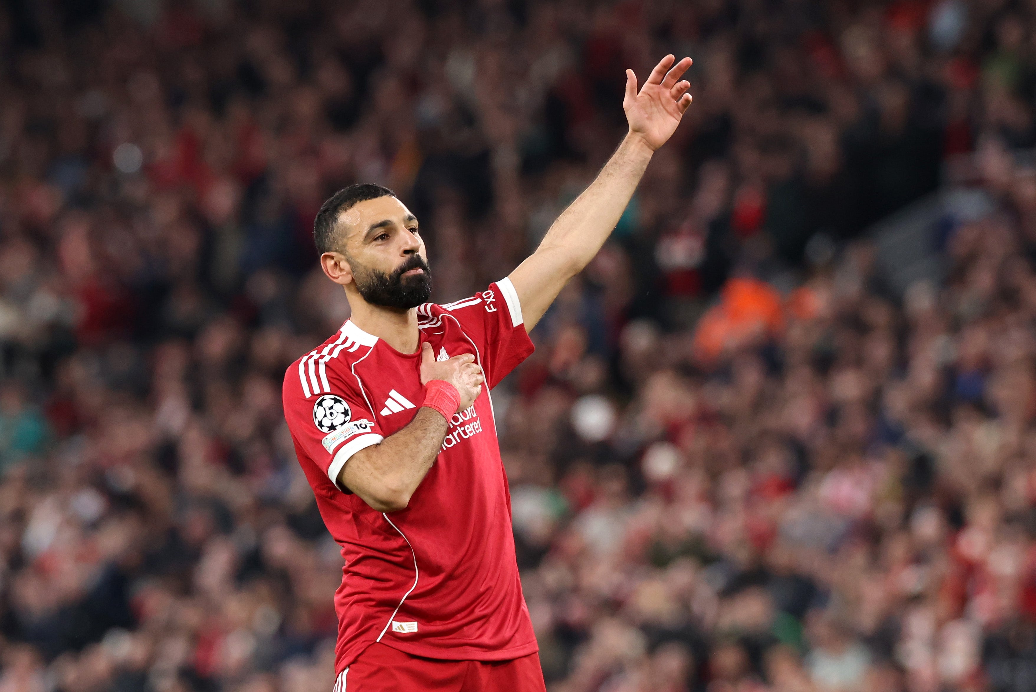 Mohamed Salah curled home a fine goal