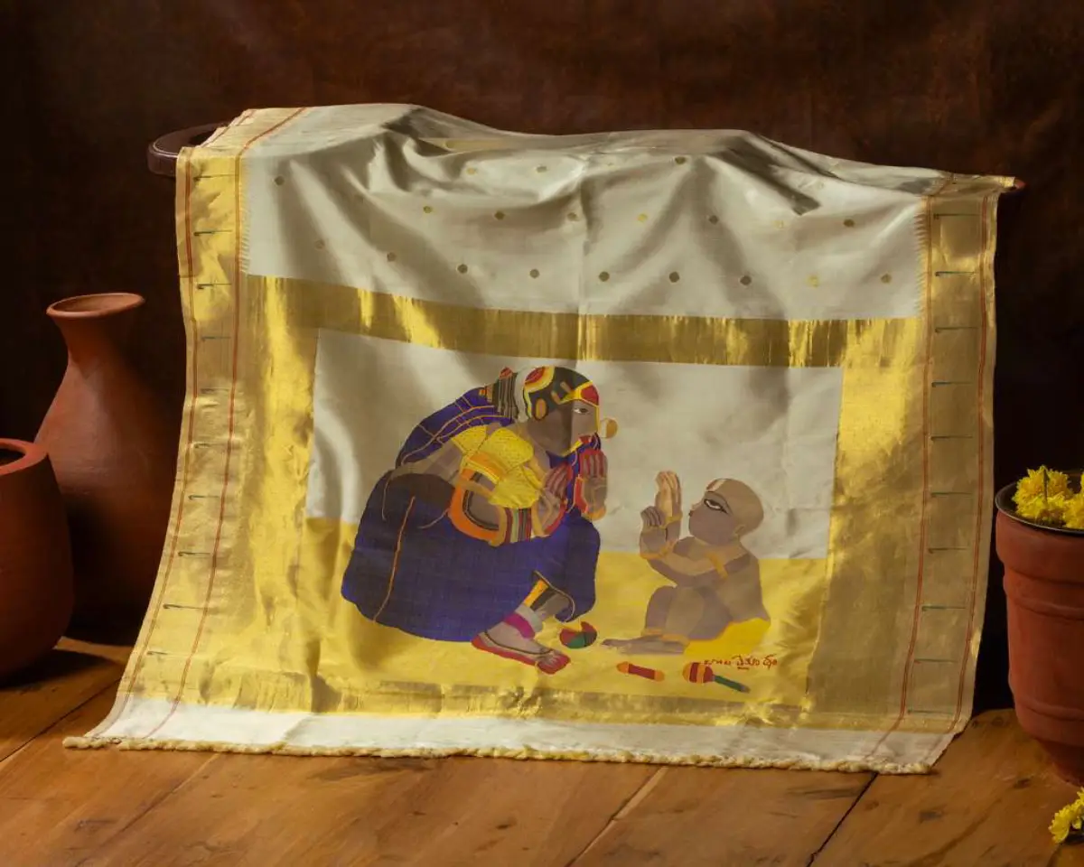 Museum Exhibit: A CA Wildfire Inspires The Transformation Of The Saree Into A Fine Art Canvas