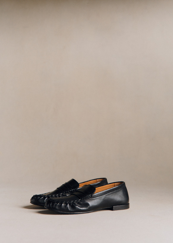 Marceau Loafers - Smooth Black - Smooth Cowhide Leather - S&eacute;zane