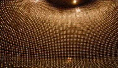 a massive underground chamber lined wall-to-wall with golden orbs