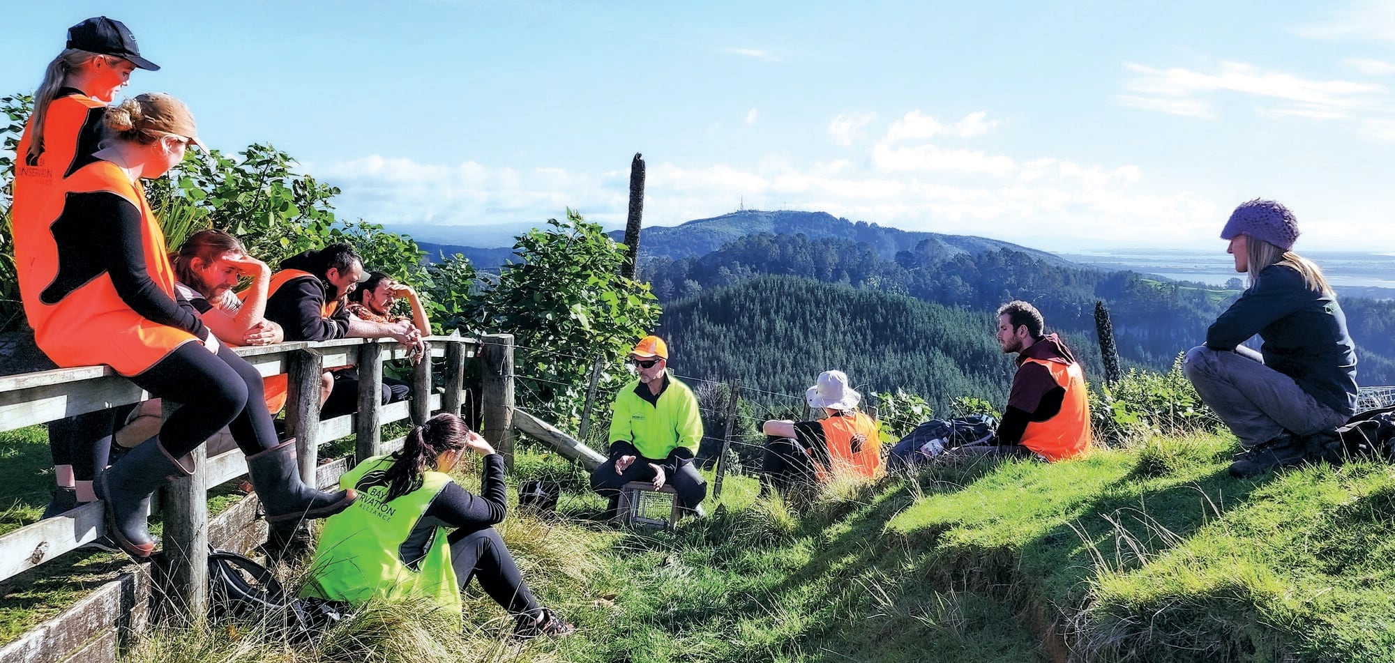  A BCA cadet training group receiving pest animal control training in the Bay of Plenty.  Photo/ Clare Power