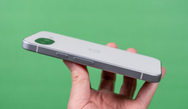 Pixel 10a in hand, back side