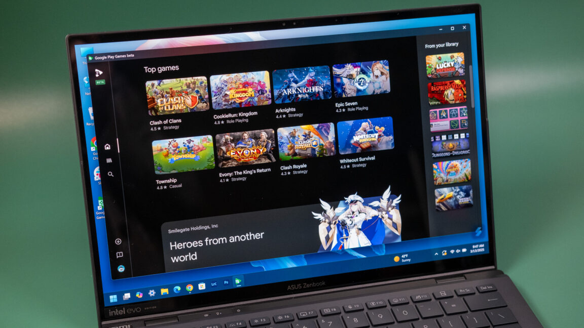 Google Play Games running on a Windows PC.