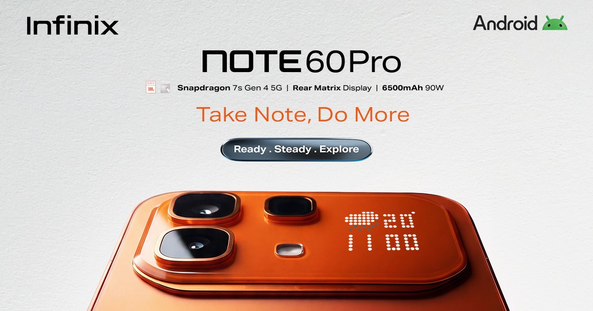 Infinix introduces NOTE 60 Pro with flagship performance, interactive design, and advanced battery technology