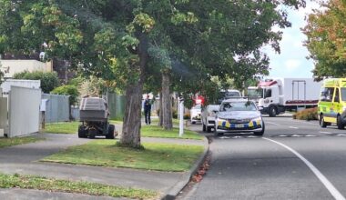 Hastings fence damaged in stolen lawnmower crash, man and woman in custody