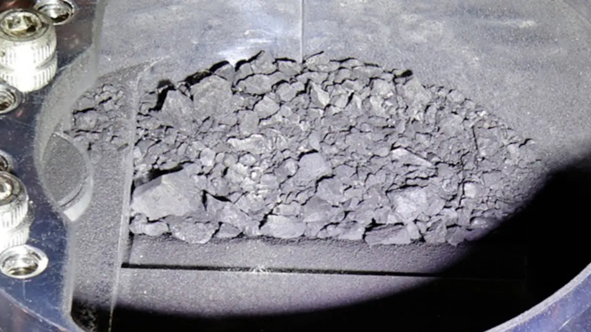 Ryugu sample in its return capsule