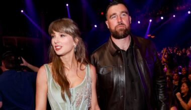 Taylor Swift wins seven iHeartRadio awards and praises fiance Travis Kelce