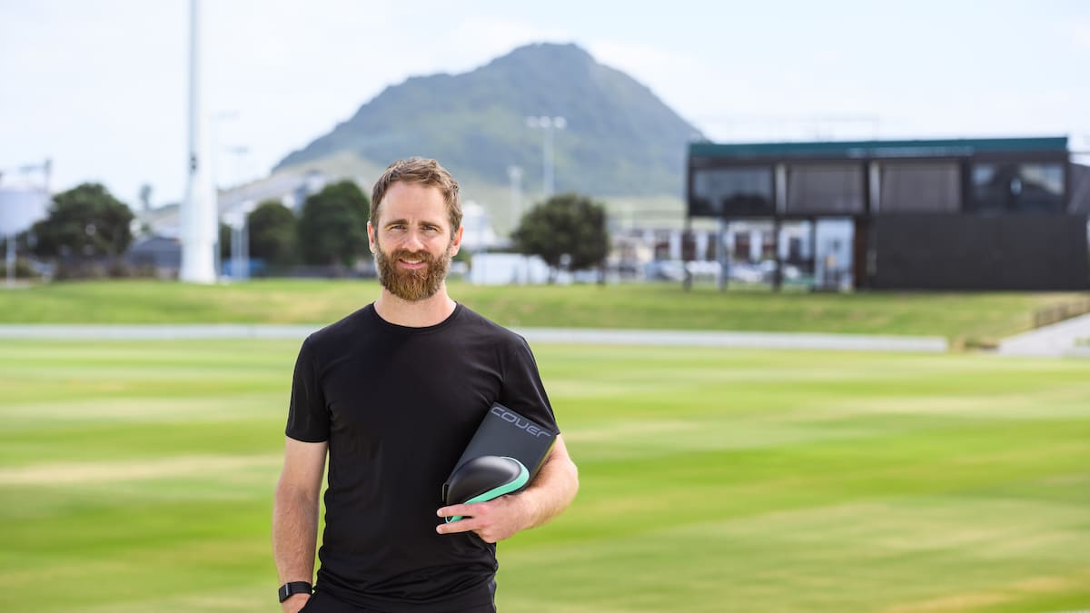 Kane Williamson unveils Cover alloy box designed to withstand 200km/h deliveries