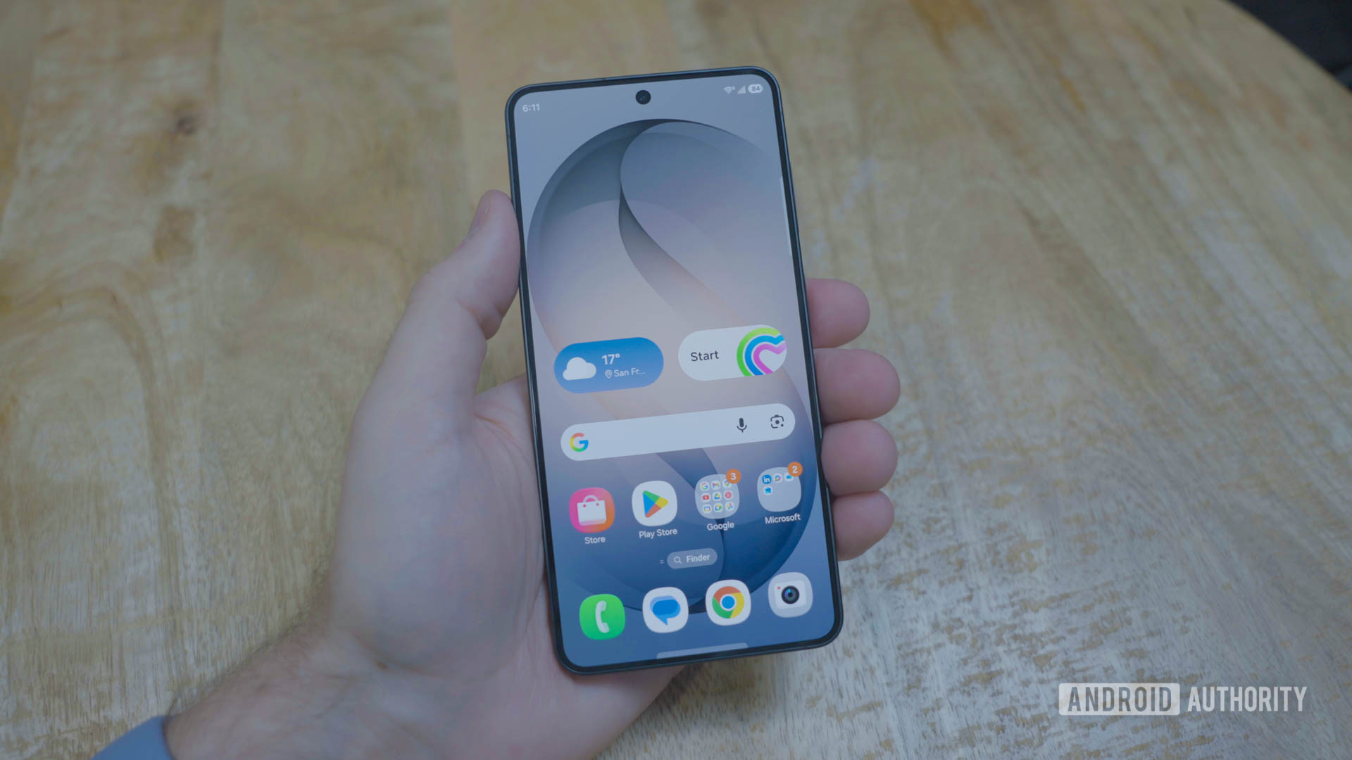 Samsung Galaxy S26 Home Screen with Finder Shortcut Samsung Galaxy S26 Home Screen with Finder Shortcut