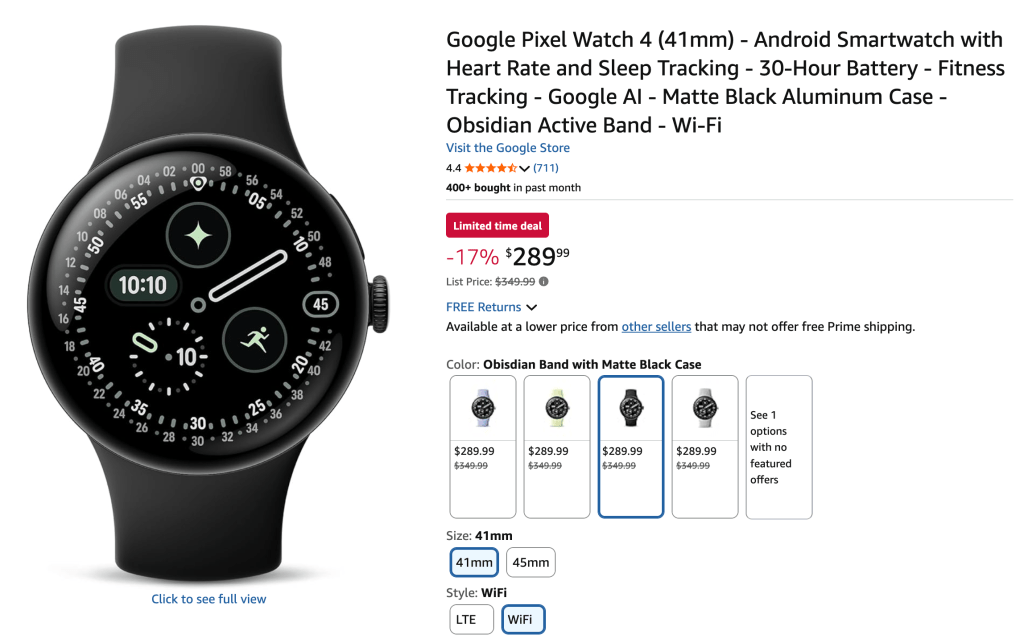 pixel watch 4 lowest price