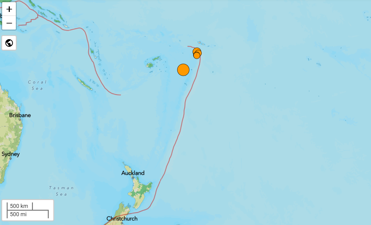 The earthquake struck in the waters near Tonga, sparking fears about a tsunami